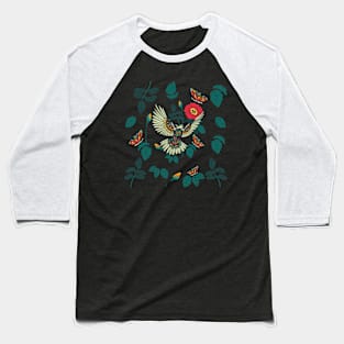 Pigeon colorful cute illustration Baseball T-Shirt